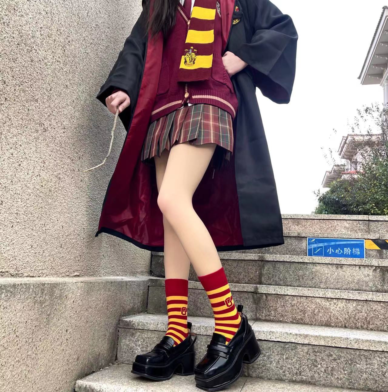 JK School Socks - Letter Stripe Socks by Land Decora