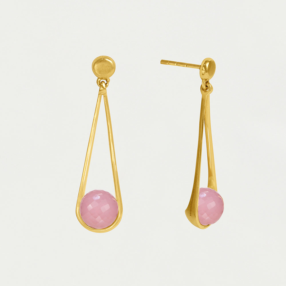 Pink Chalcedony Mini Ipanema Earrings by Sierra Deene
