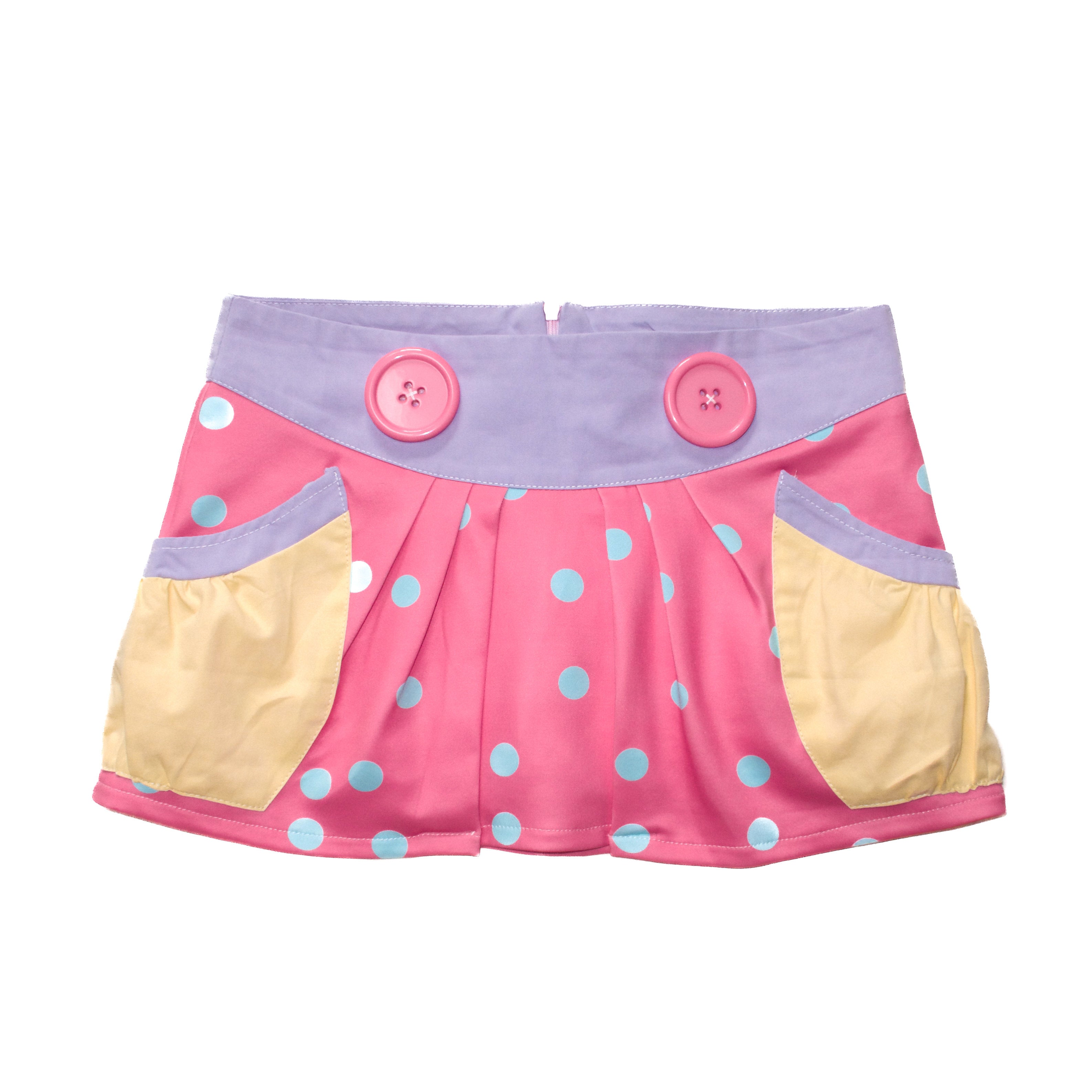 Y2K Pink Polka Mini Skirt - YJM with biubiu by Land Decora