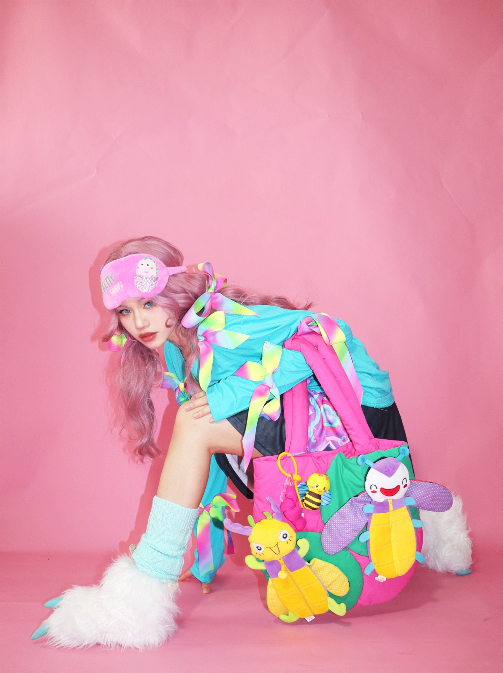 Decora Kei Bag | Contrast Color Shoulder Bag | Bee Party Bag | Harajuku Fashion by Land Decora