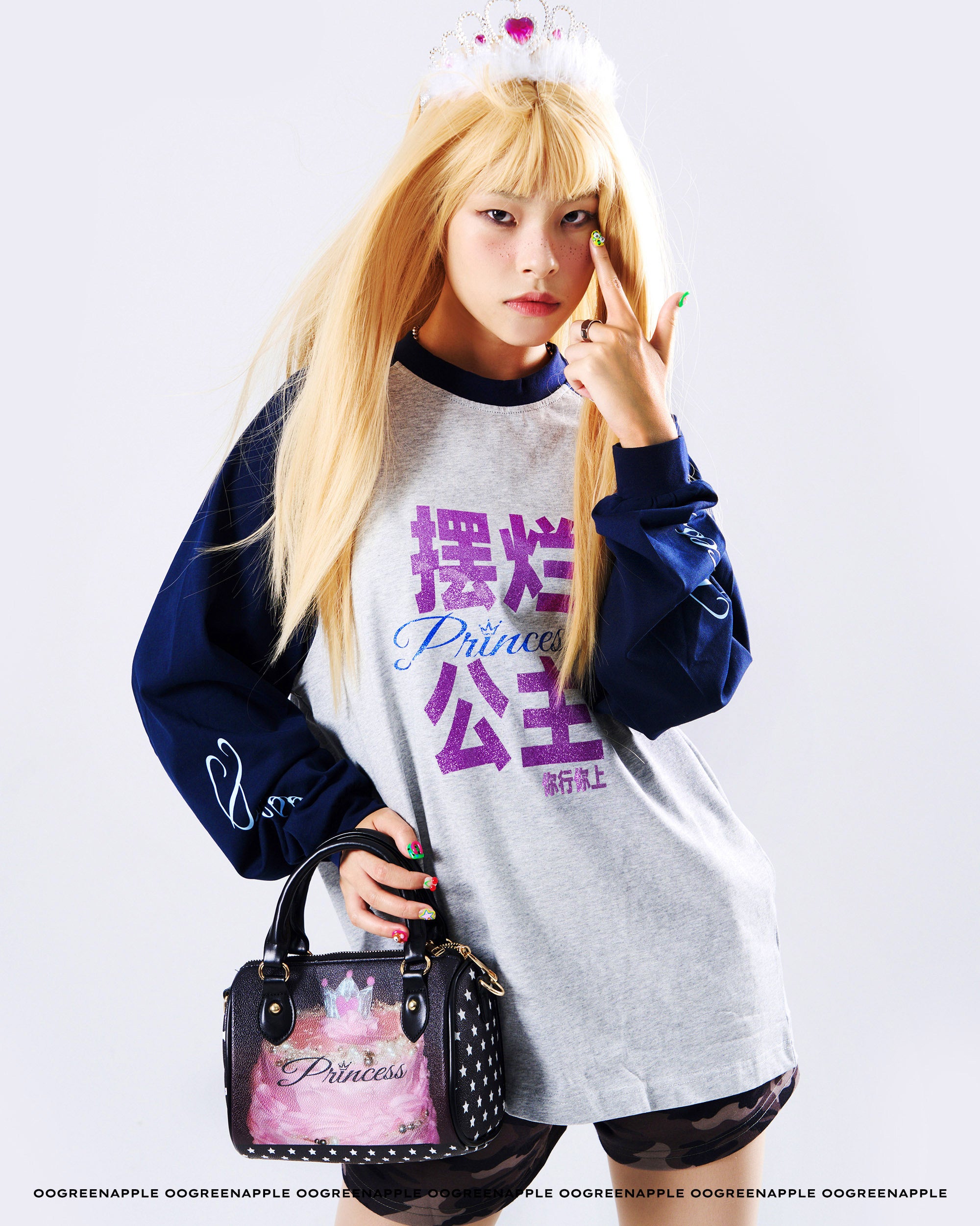 Y2K Glitter Long Sleeve Tee - Oogreenapple by Land Decora