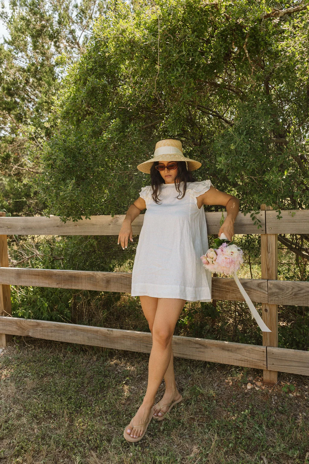 Inez Mini Dress - Natural White 100% Linen by Road to Rodanthe