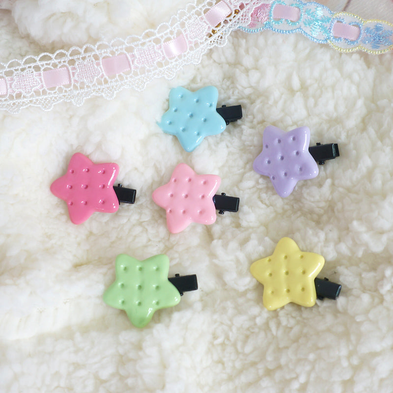 Maojiang Cute Star Cookie Clip | Colorful Decora Hair Clip by Land Decora