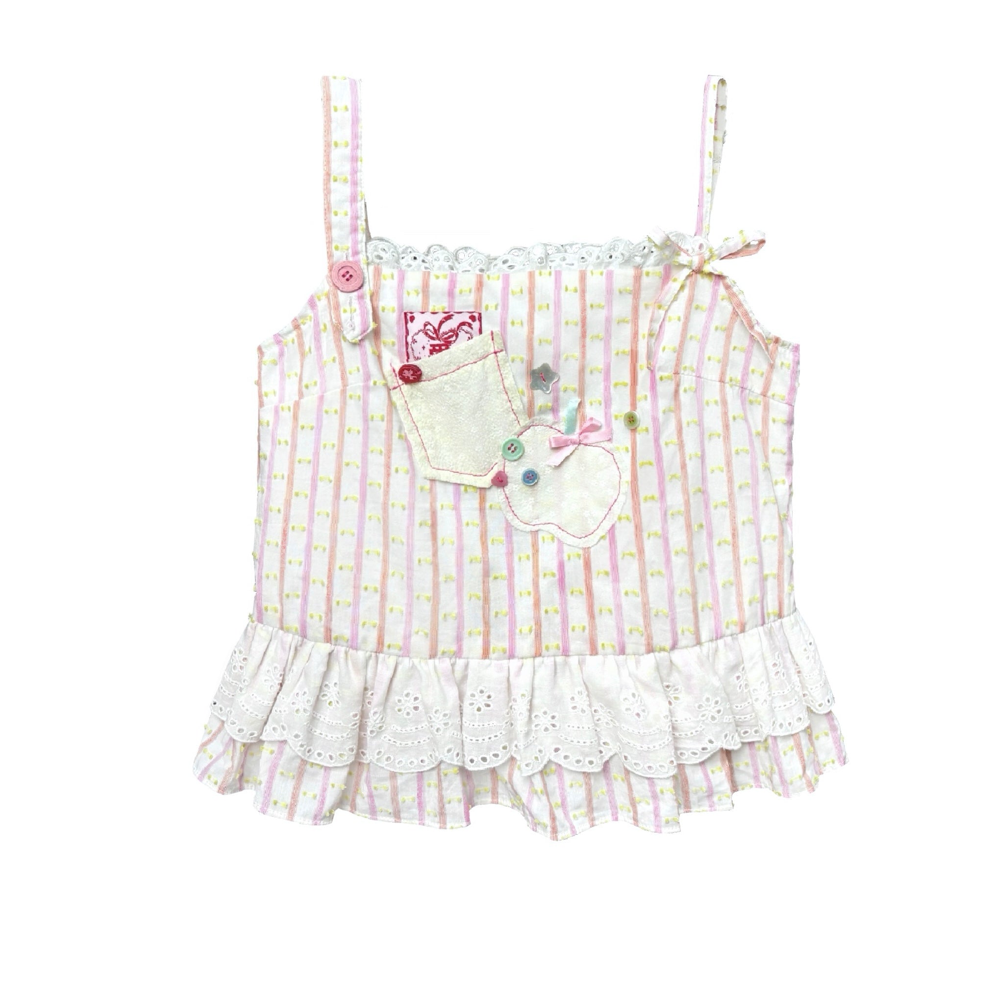 Kawaii Lace Camisole – Apple Print Crop – Disorder by Land Decora