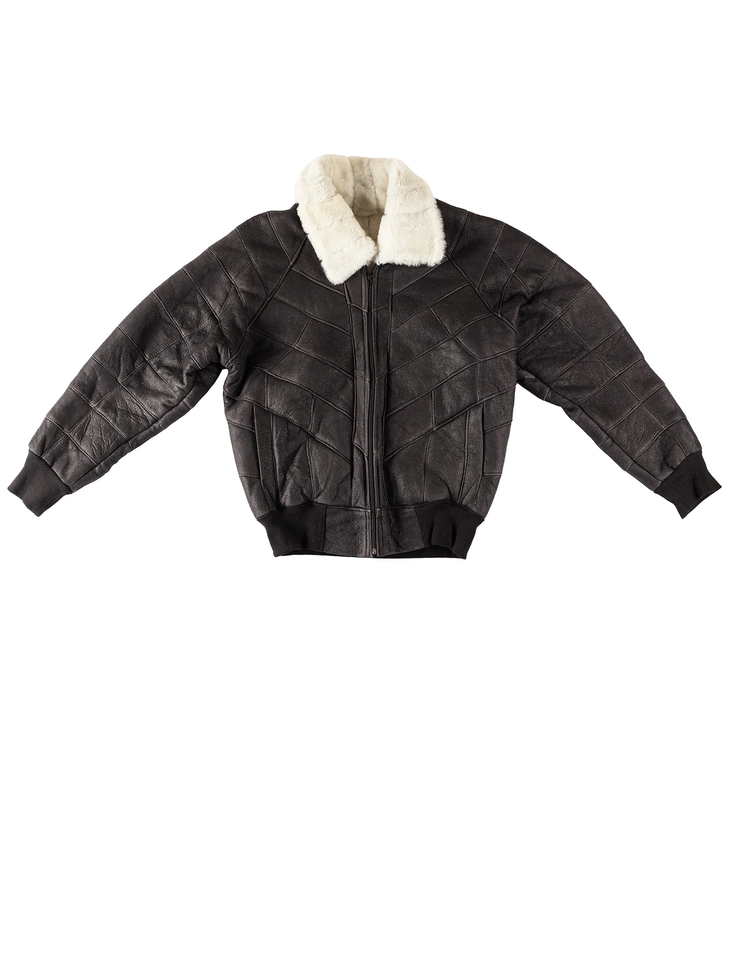 Vintage 90's Men Sheepskin Jacket in Black by Northern Grip