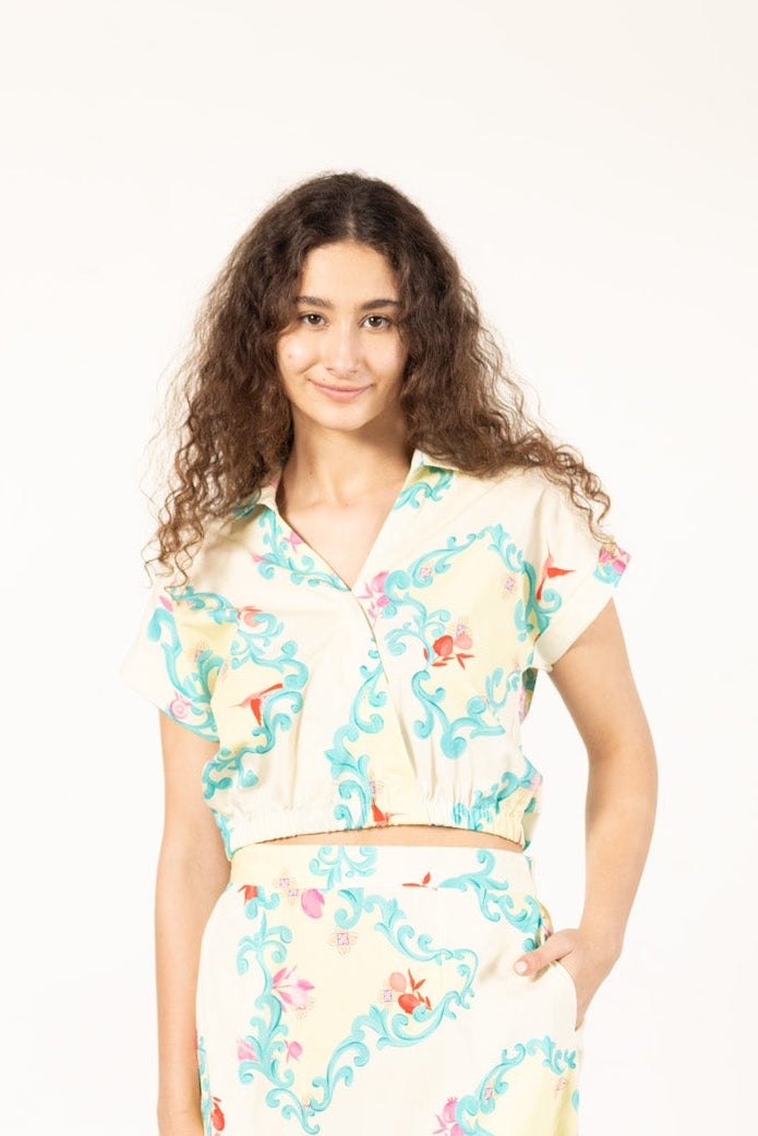 AQUA SCROLL ZIA TOP by Maude Vivante
