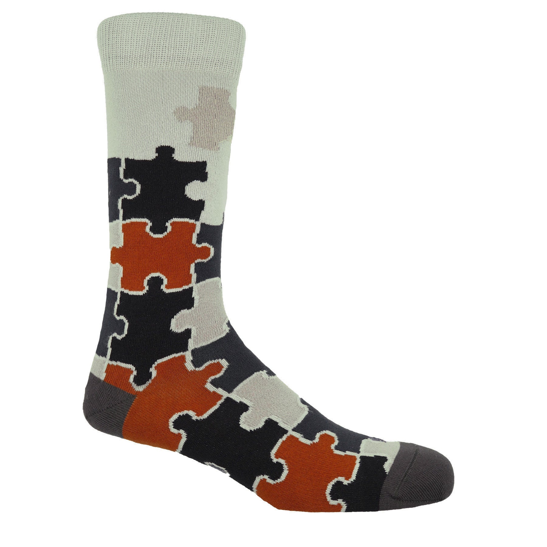 Jigsaw Men's Socks - Grey by Peper Harow