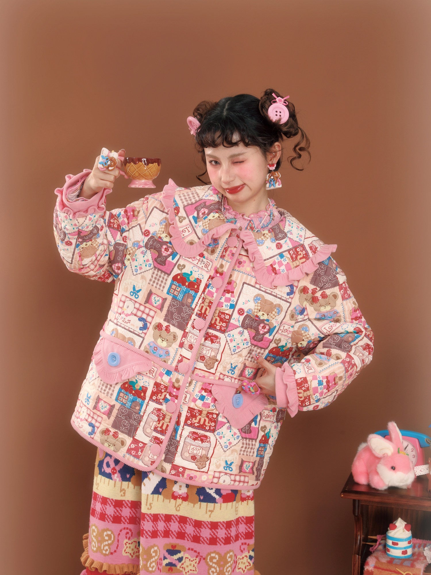 Decora Kei Padded Jacket - LutraJump by Land Decora