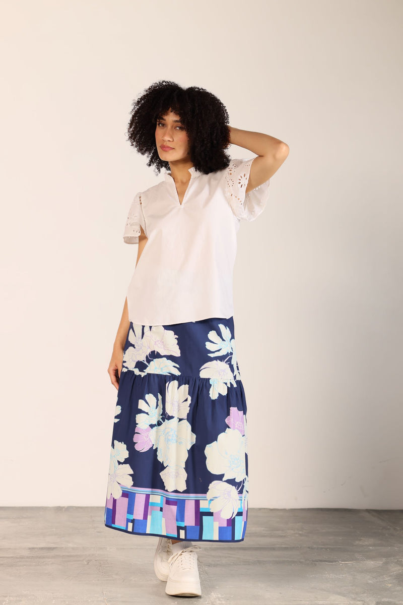 INK FLORALS ADA SKIRT by Maude Vivante