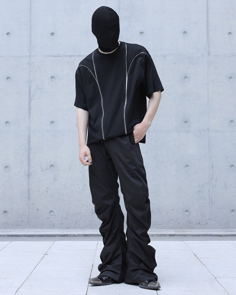 Curved Wide Leg Tech Pants by OFFCULTURE