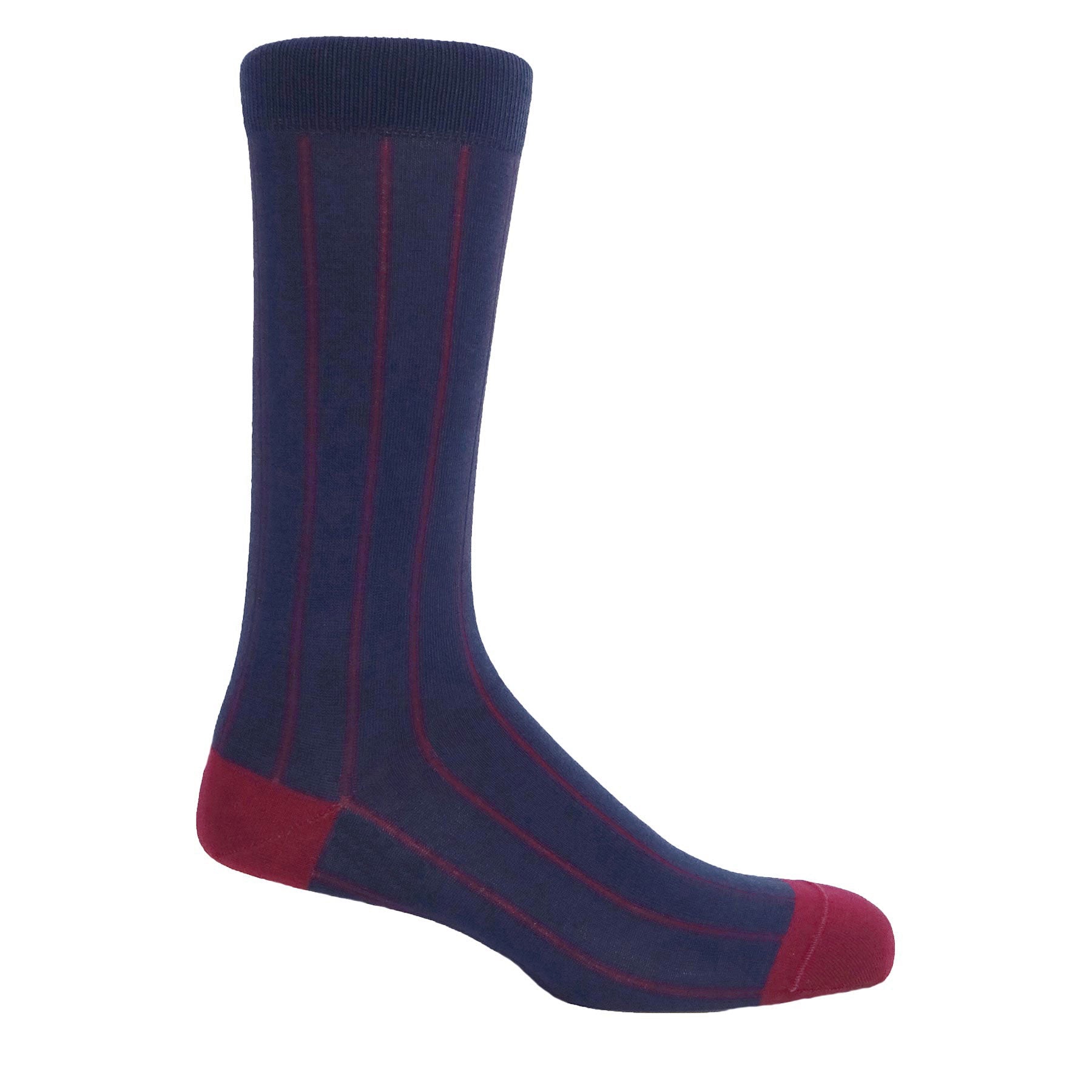 Pin Stripe Men's Socks - Navy by Peper Harow