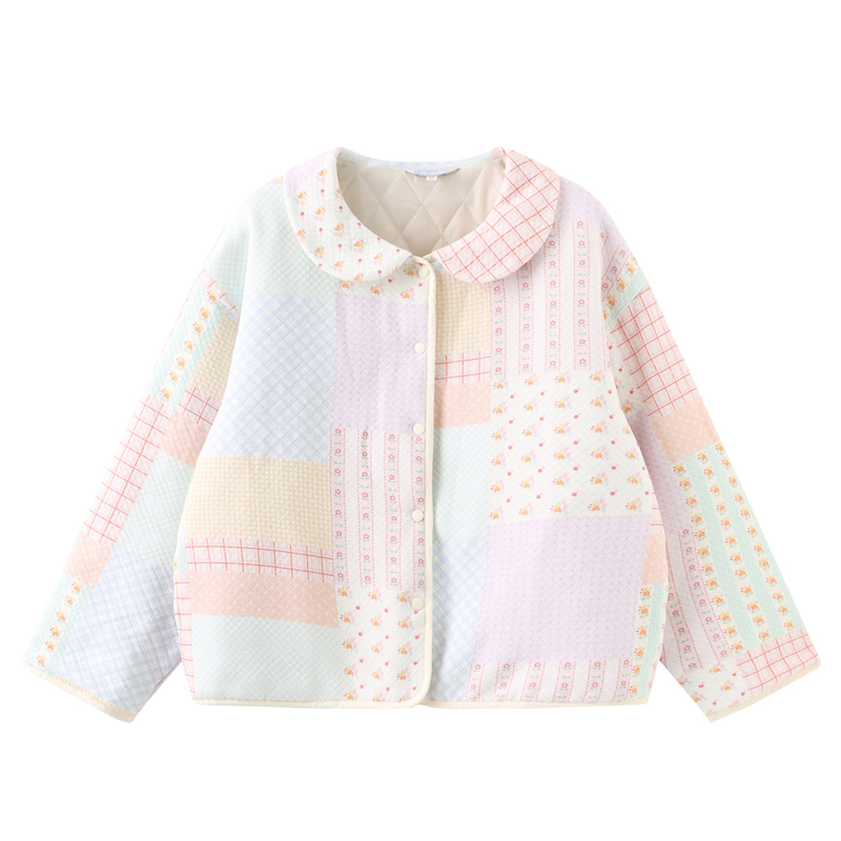 Kawaii Reversible Floral Padded Jacket - Little Berry by Land Decora