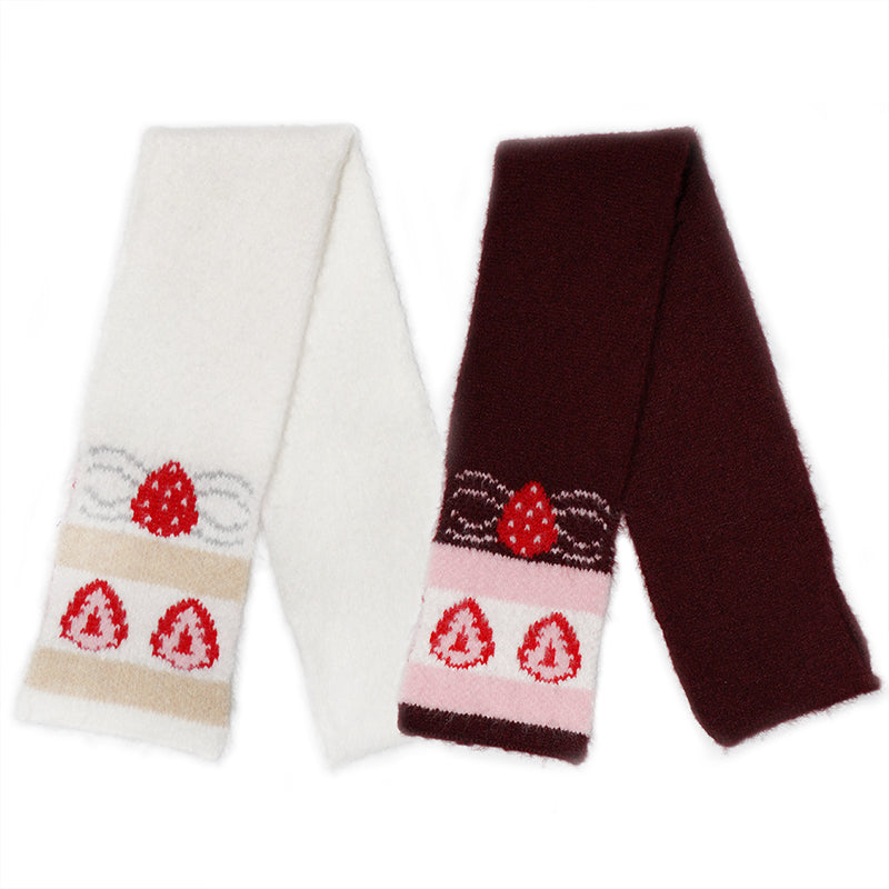 Strawberry Cake Knit Scarf - daytoday everyday institute by Land Decora