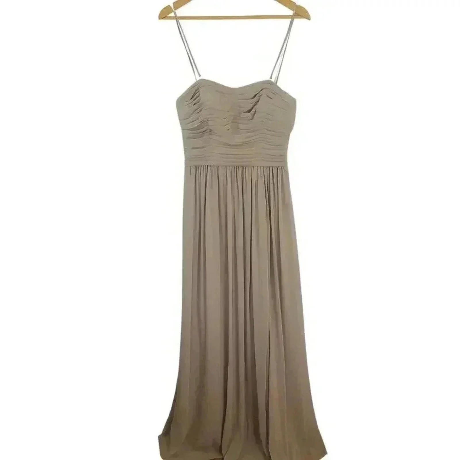 Watters & Watters Chiffon Tan Bridesmaids Dress Women's Size 10 by Hot Girl Secondhand