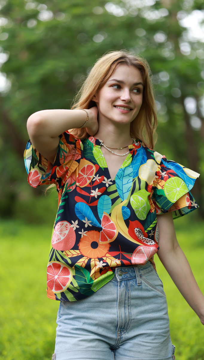 FRUIT FOREST WREN Top by Maude Vivante
