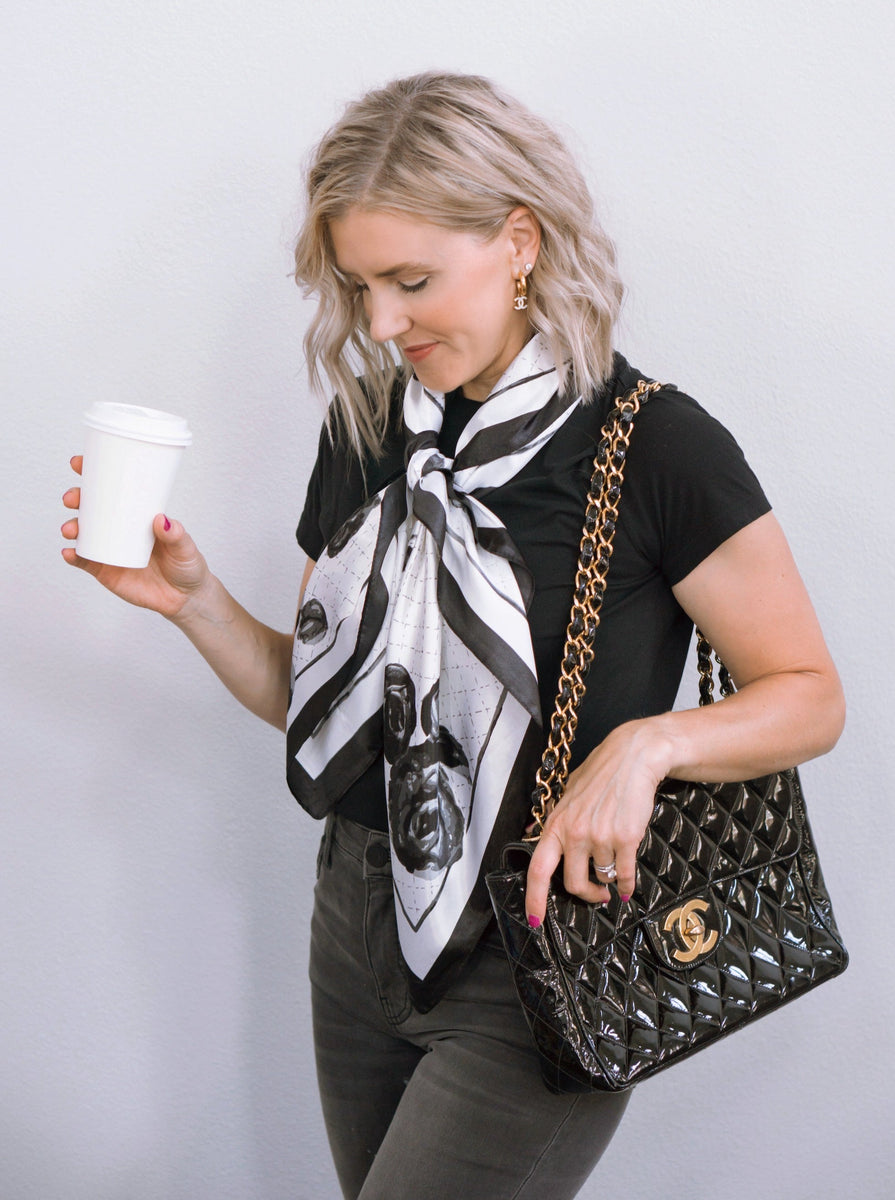 CAMILLE SCARF IN BLACK & WHITE - FINAL SALE by RAËLIV