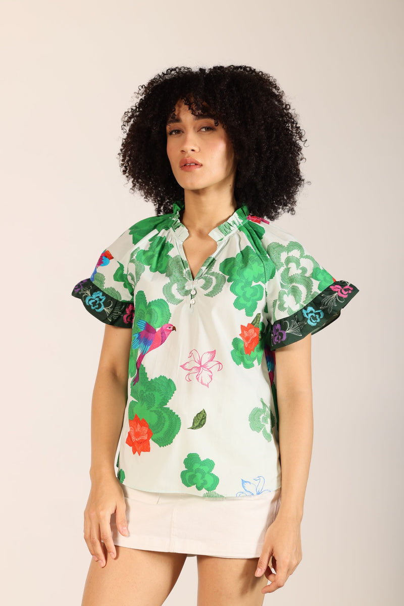 FOREST FLUTTER NOEL TOP by Maude Vivante