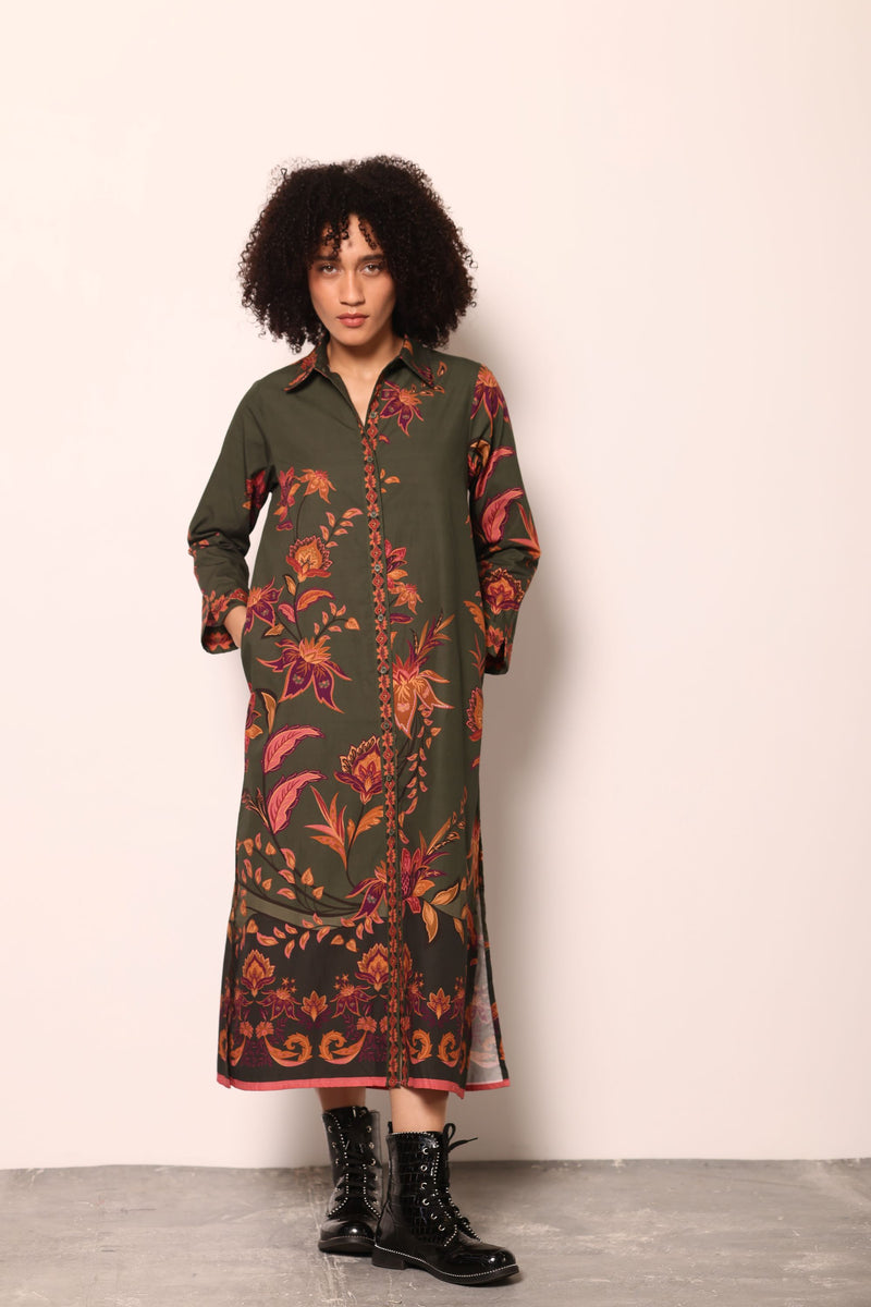 OLIVE TRAILS ELIZA DRESS by Maude Vivante