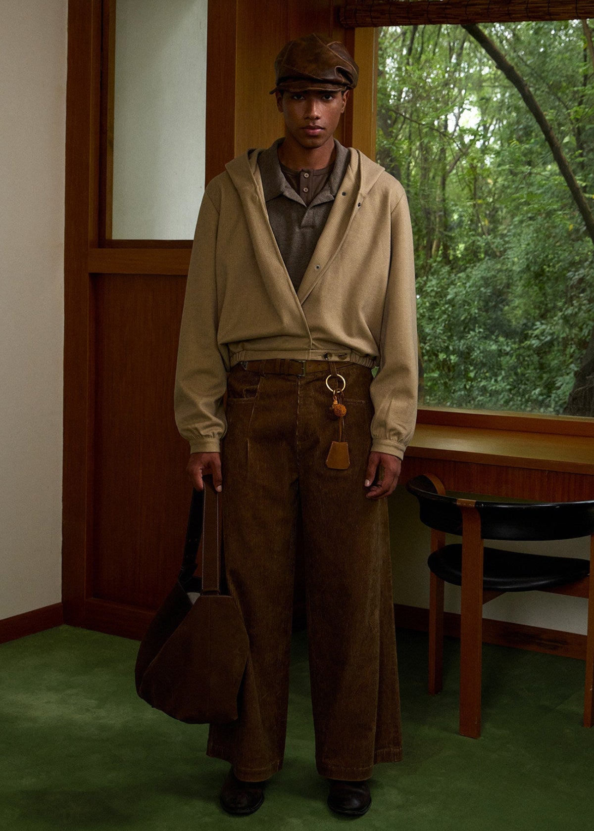 Script-X Jacquard Hood Coat by OFFCULTURE