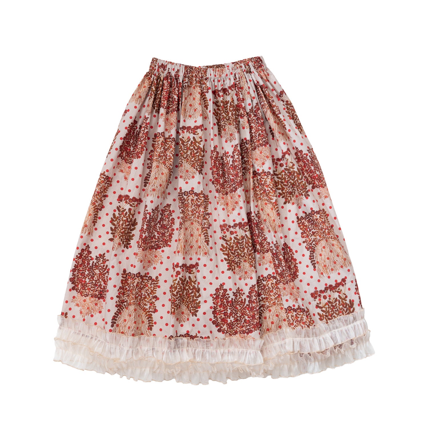 Reversible Cotton Printed Midi Skirt | Japanese Harajuku Fashion by Land Decora