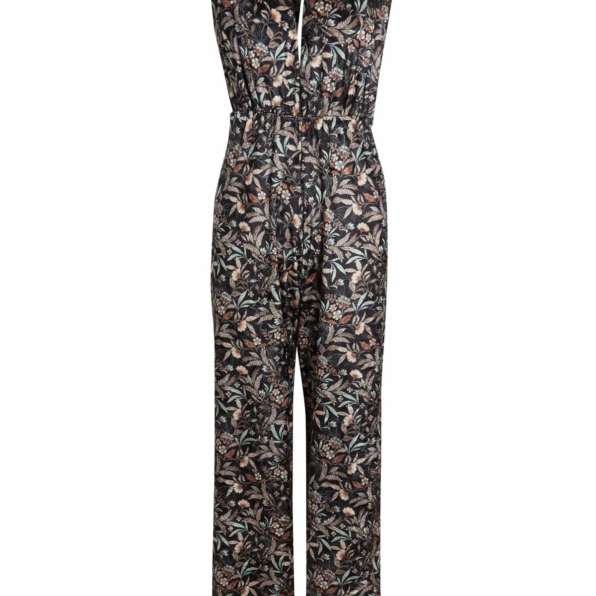 Joanna Vintage-Inspired Floral Velvet Jumpsuit – Tie-Back By Sarvin by Sarvin