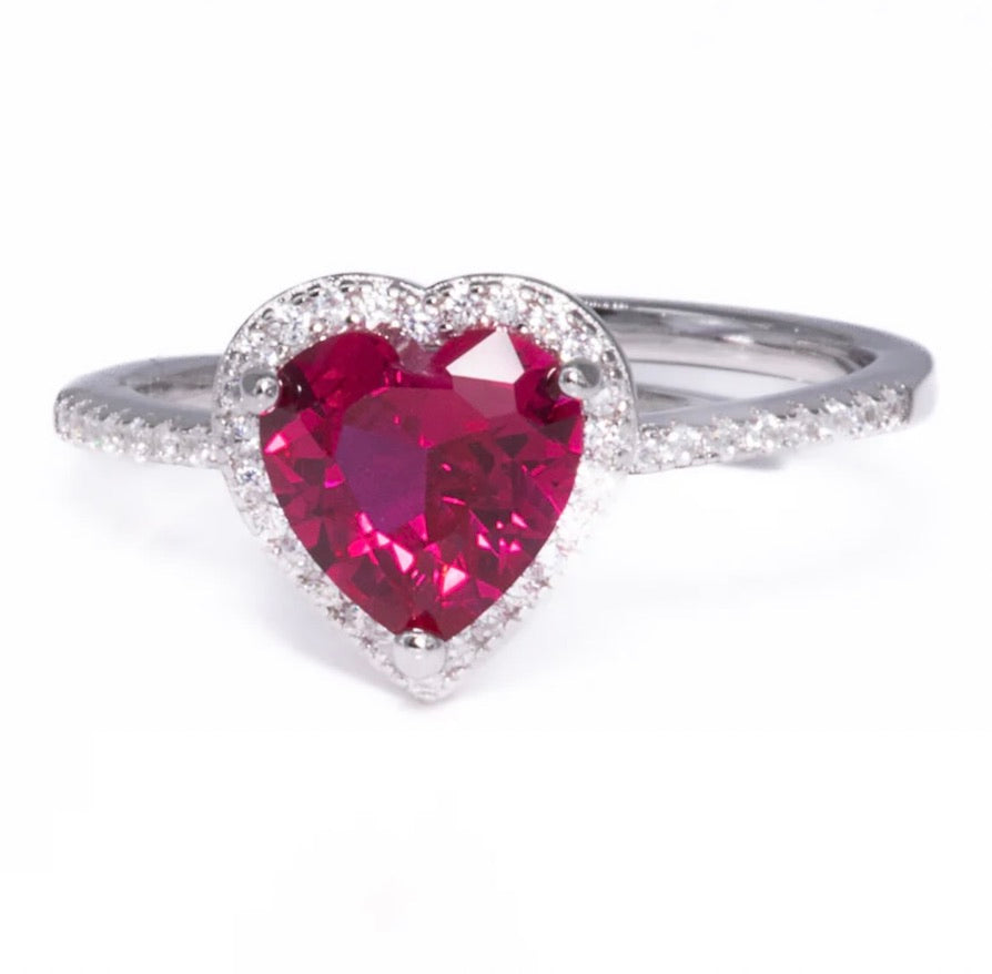 Vitalita Angels Lusso Cuore Ruby Ring 925 by Sierra Deene