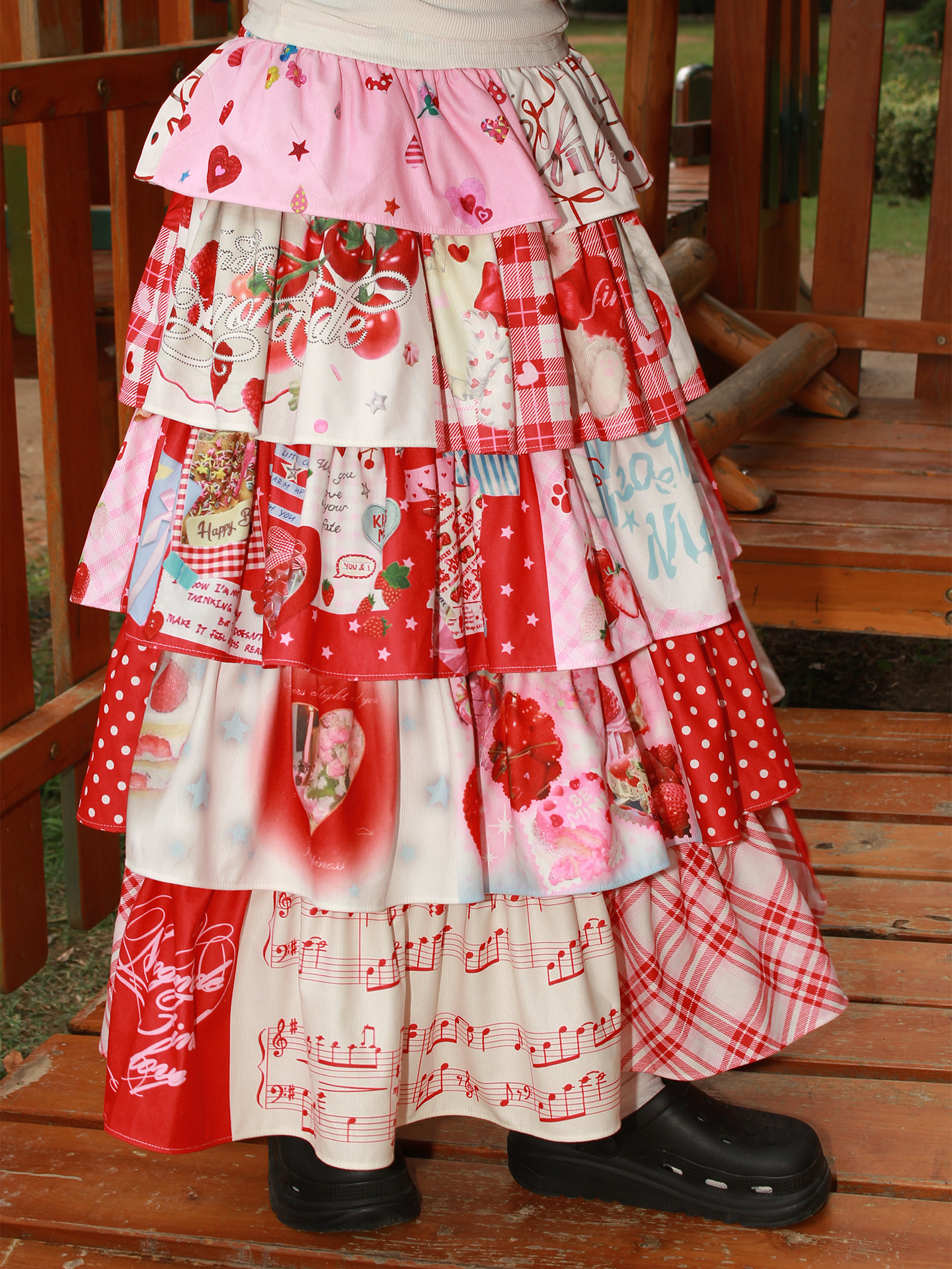 NeogoMade Bunny Cake Tiered Skirt | Harajuku Kawaii Dopamine Apple Ski by Land Decora