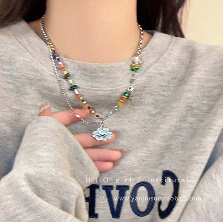 Colorful Bead Dopamine Necklace - GIRL INSTITUTE by Land Decora