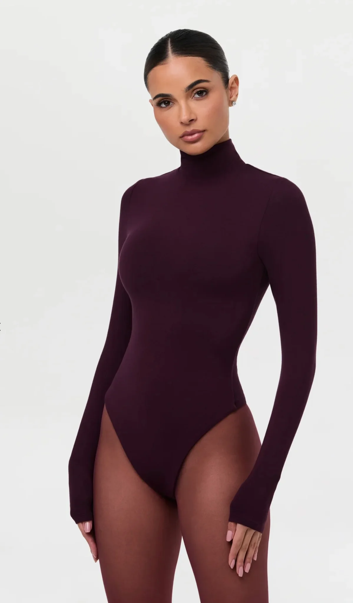 Naked Wardrobe Butter Turtleneck Contour Bodysuit by Sierra Deene