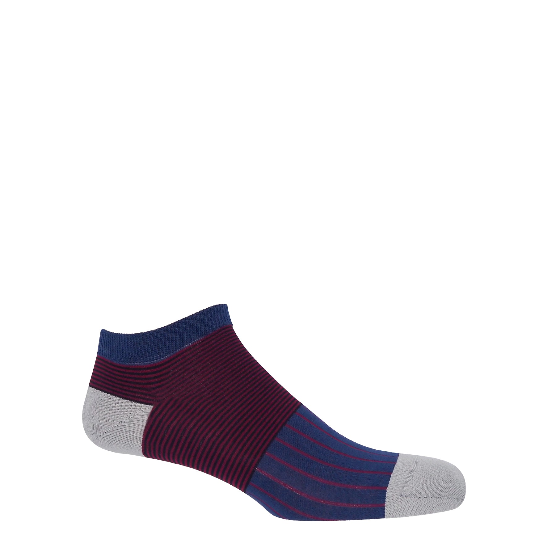 Oxford Stripe Men's Trainer Socks - Navy by Peper Harow