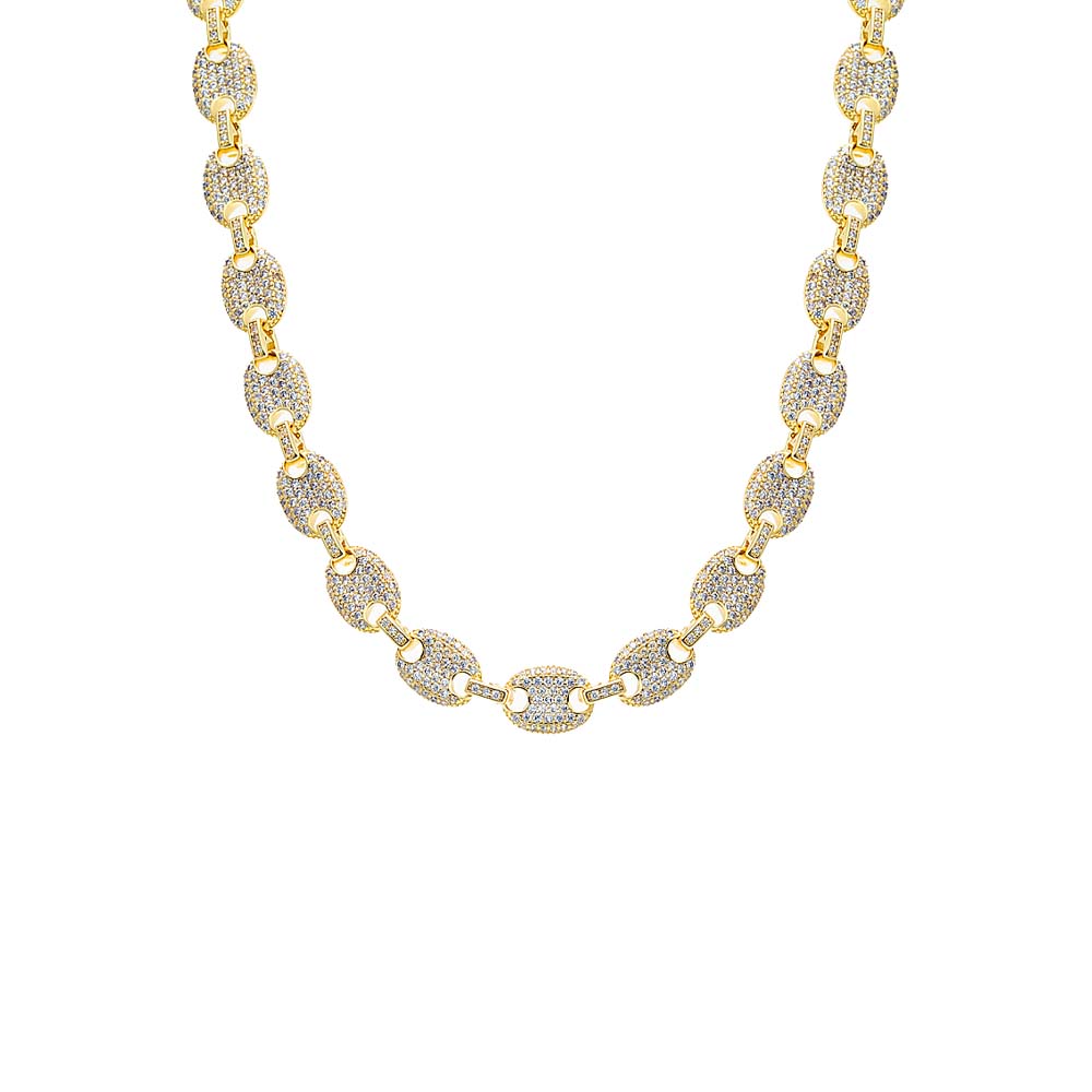 Fancy Pave Mariner Link Necklace by Sierra Deene