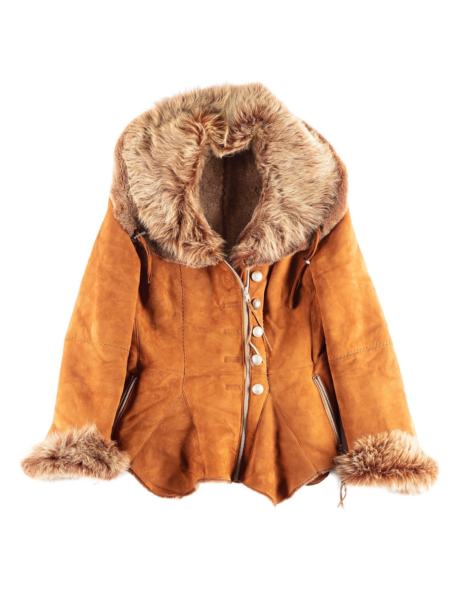 Vintage 90's Women Penny Lane Sheepskin Jacket in Brown by Northern Grip