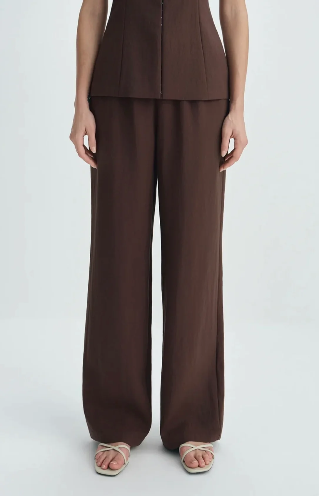 Rue Sophie Lustrelle Shirred Waist Pant by Sierra Deene