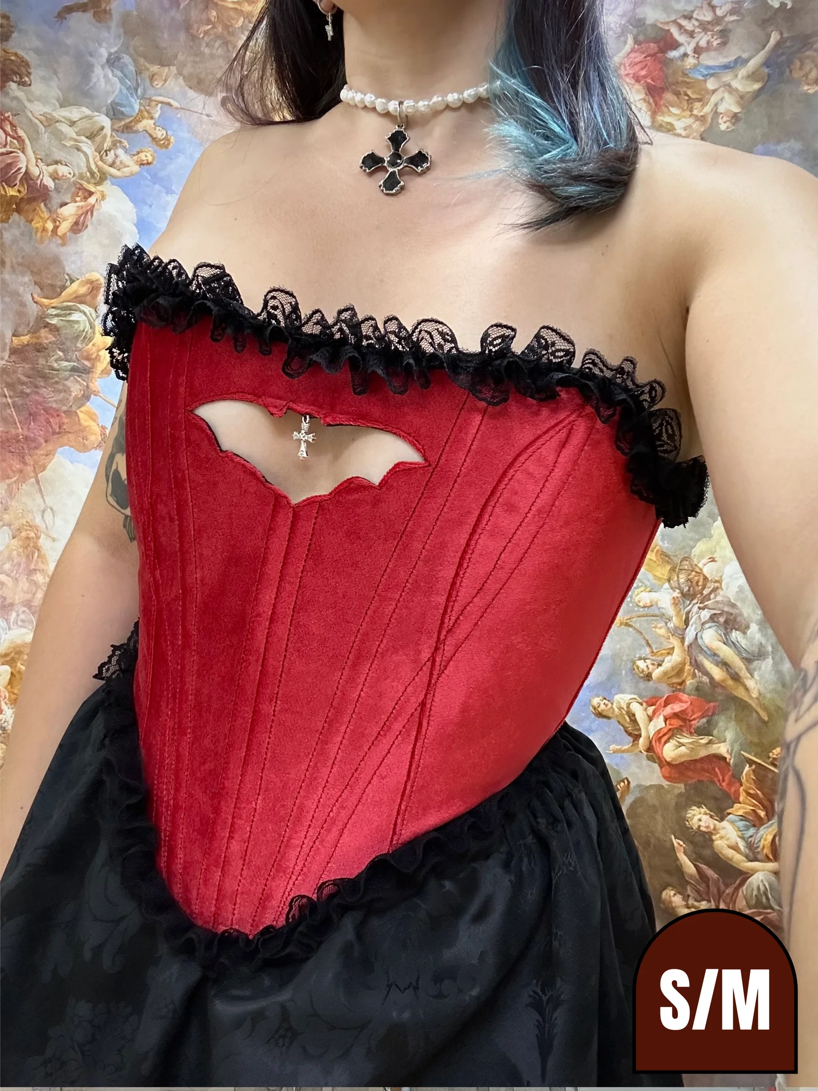 Red Bat Corset by Emjota Studio