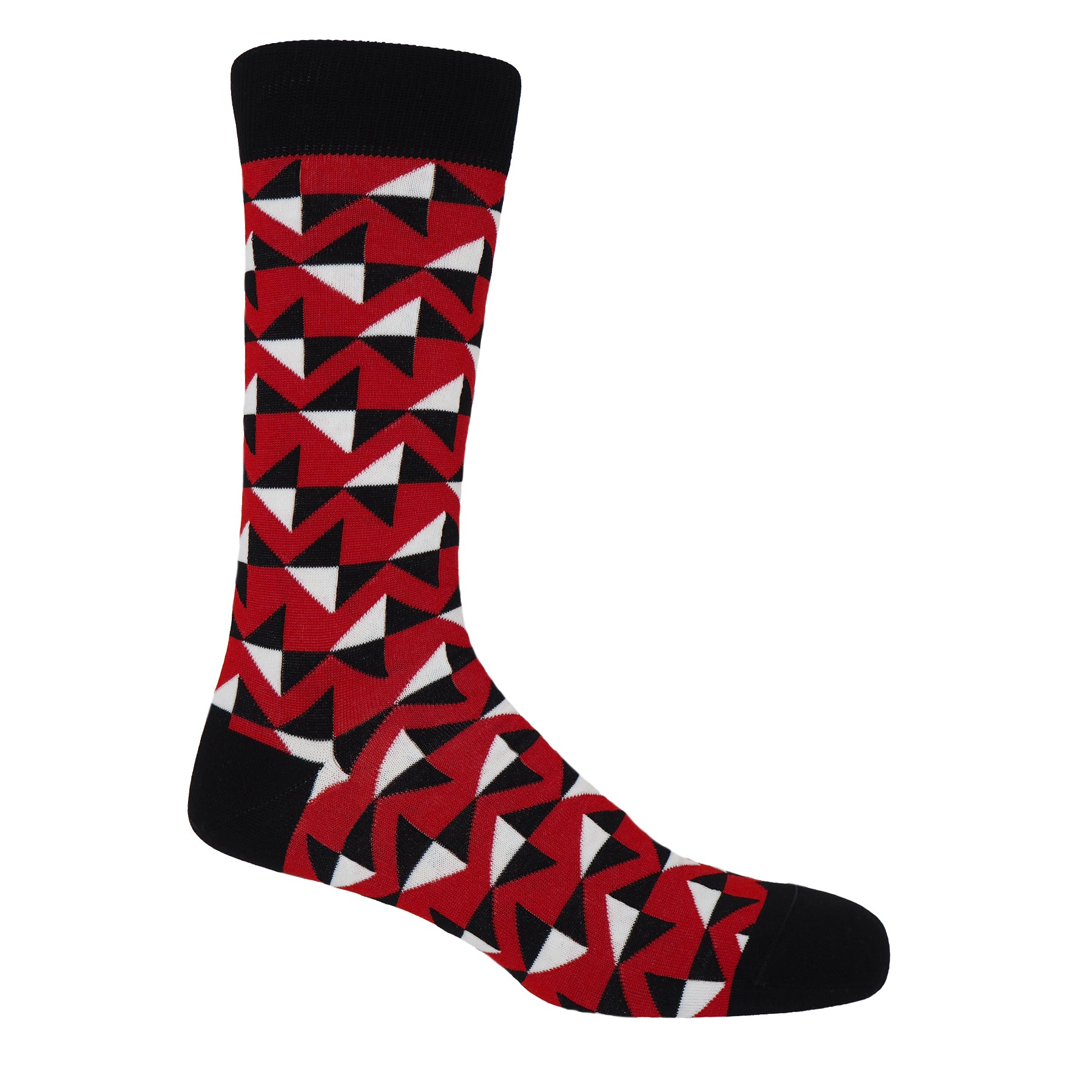 Triangle Men's Socks - Red by Peper Harow