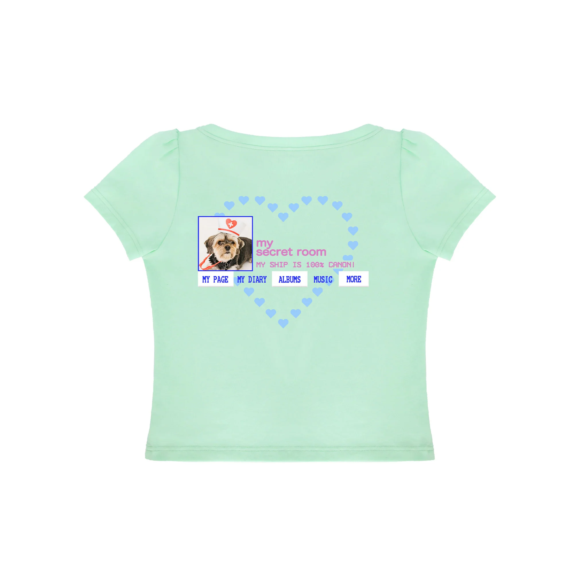 Kawaii Dog Heart T-Shirt - RustSet by Land Decora