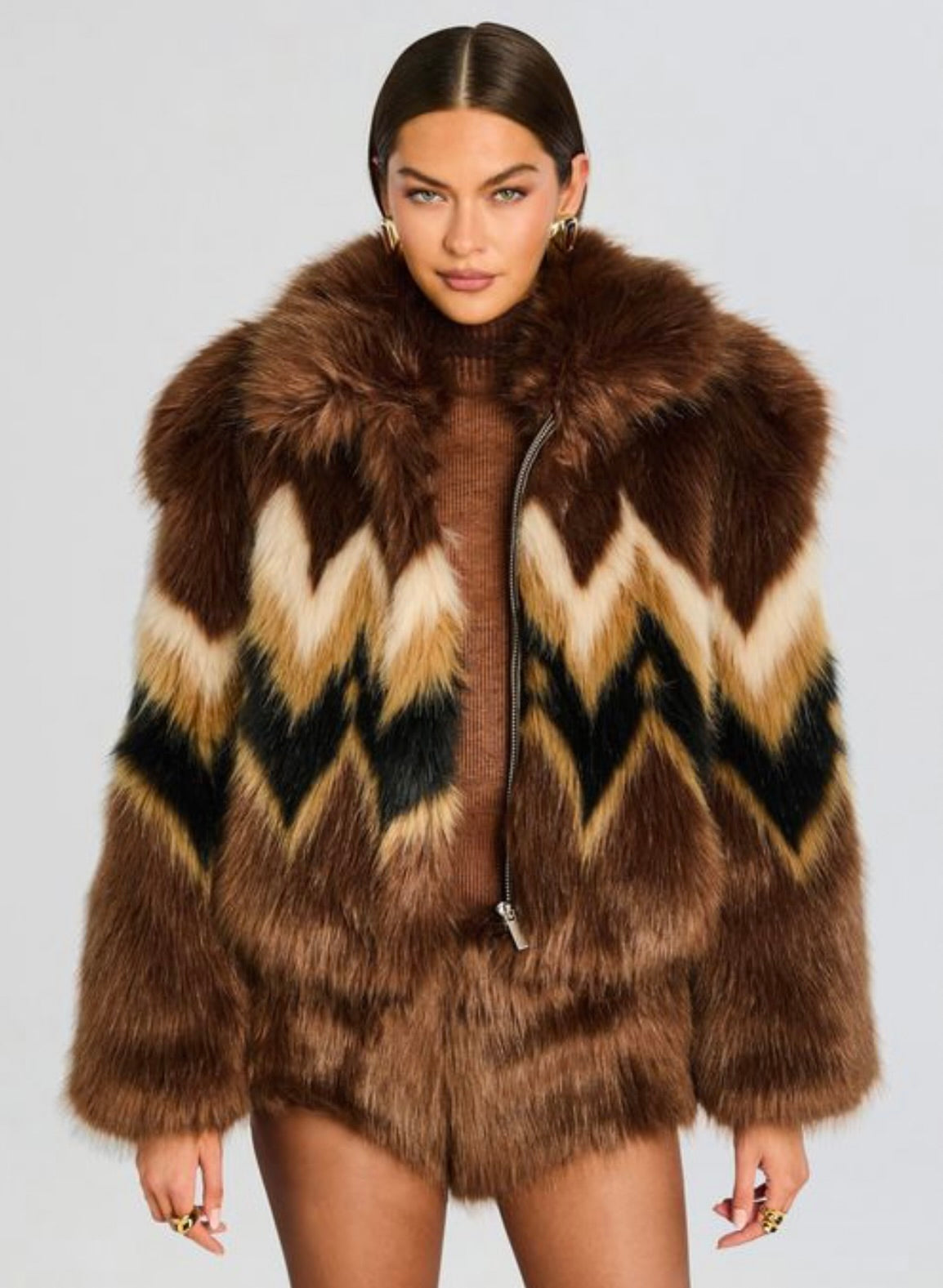 Retrofete Ismay Faux Fur Bomber by Sierra Deene