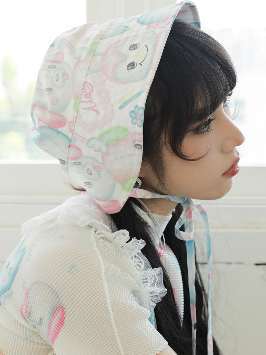 Meugler Cute Animal Print Pink Pastel Shepherd Hat with Wide Brim for by Land Decora