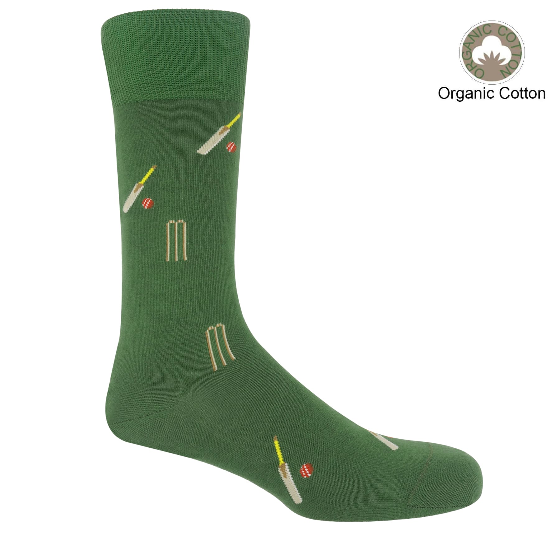 Cricket Men's Socks - Green by Peper Harow