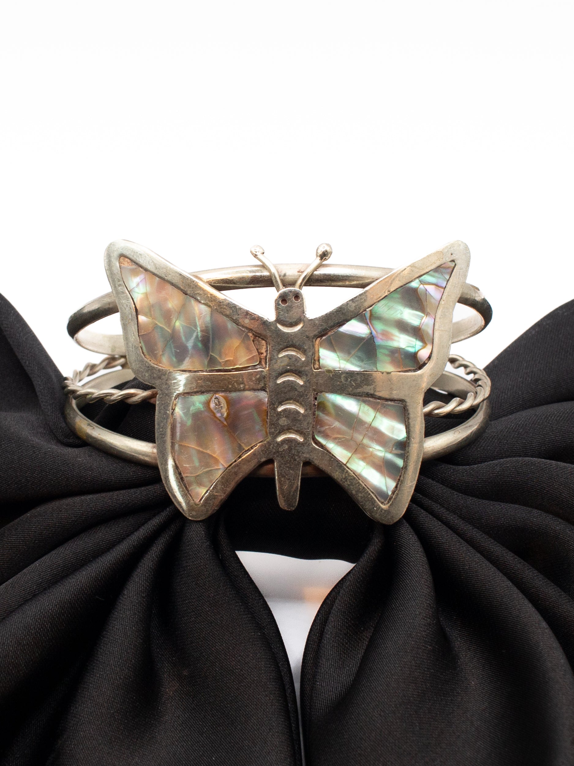 Vintage 60's Alpaca Butterfly Cuff Bracelet by Northern Grip