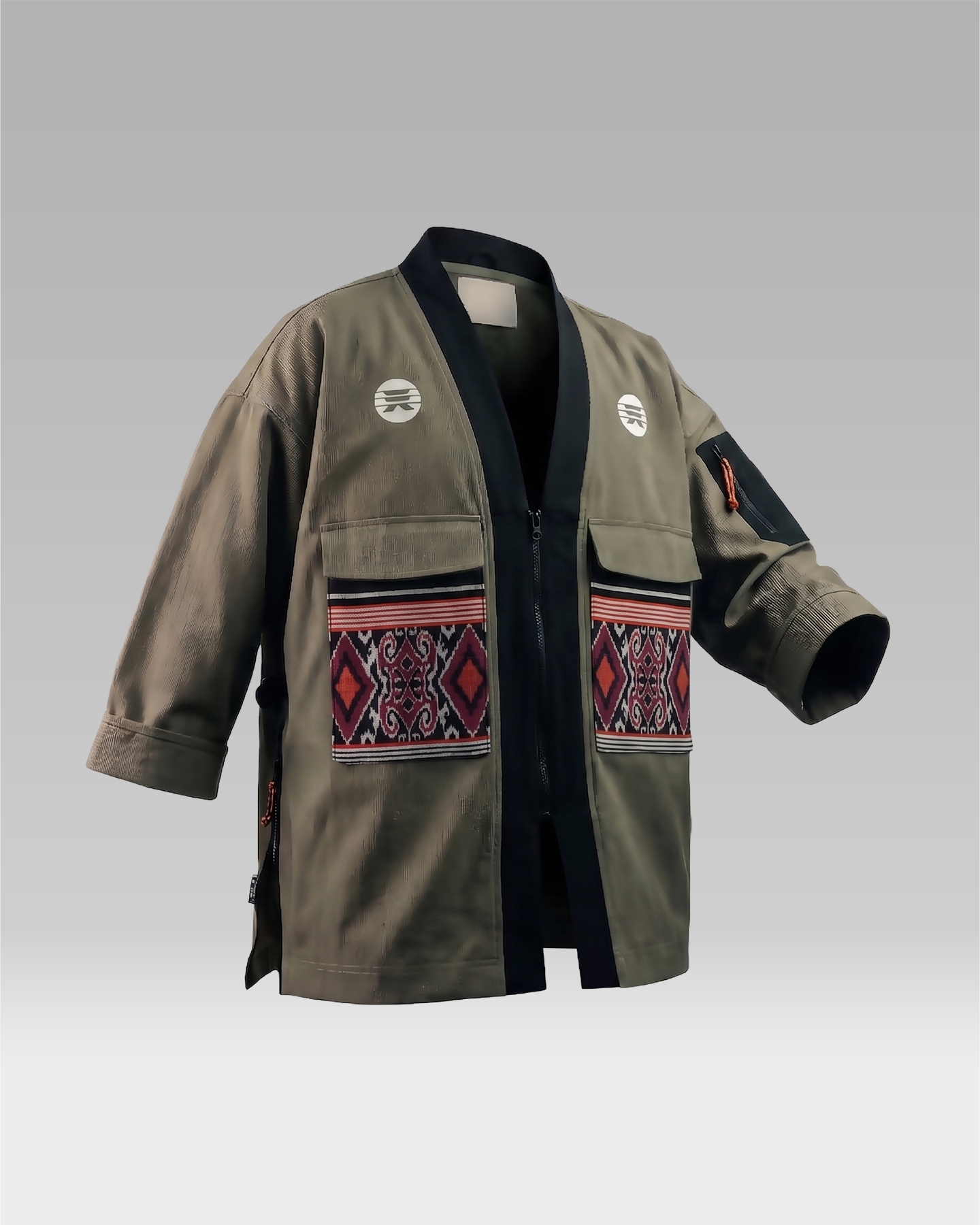 ROOTS Noragi Jacket - "Vibrant" OD/Red/Black - SNK ATK® Design Lab by SNK ATK Design Lab