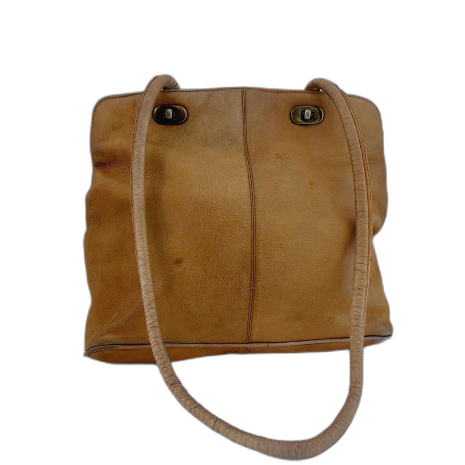 Frye Vintage Tan Leather Shoulder Bag Purse Western Boho by Hot Girl Secondhand