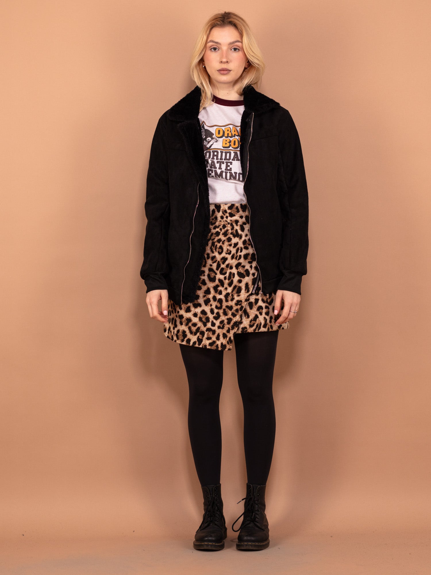 Vintage 00's Women Sherpa Jacket in Black by Northern Grip