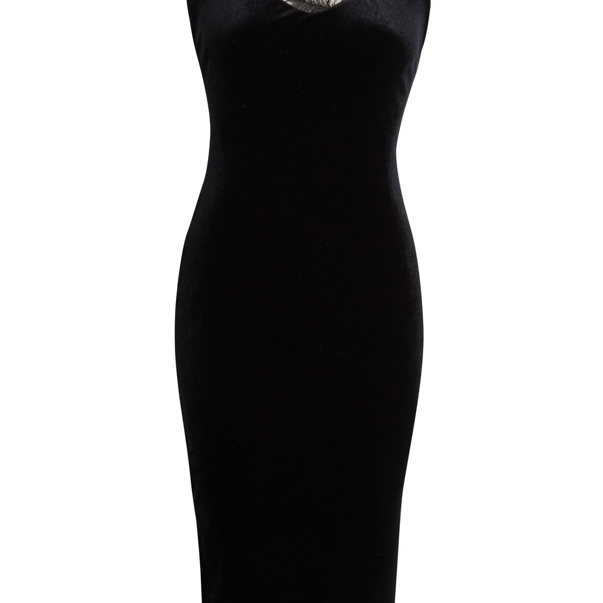 Diva Velvet Midi Dress – Lace Back & Sweetheart Neckline By Sarvin by Sarvin