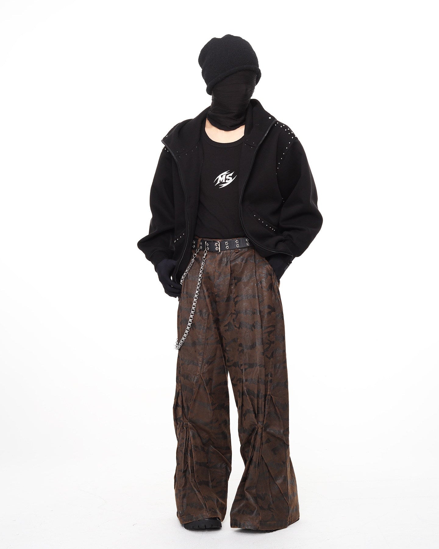 Camo Pleated Wide Pants by OFFCULTURE