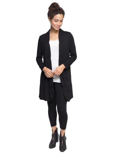 Shirin Ruched Long Cardigan by A to Z Tees