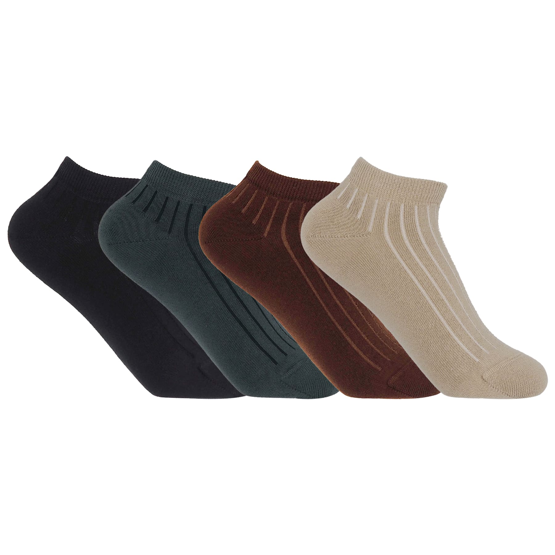 4 Pack Essential Women's Trainer Socks - Stone by Peper Harow