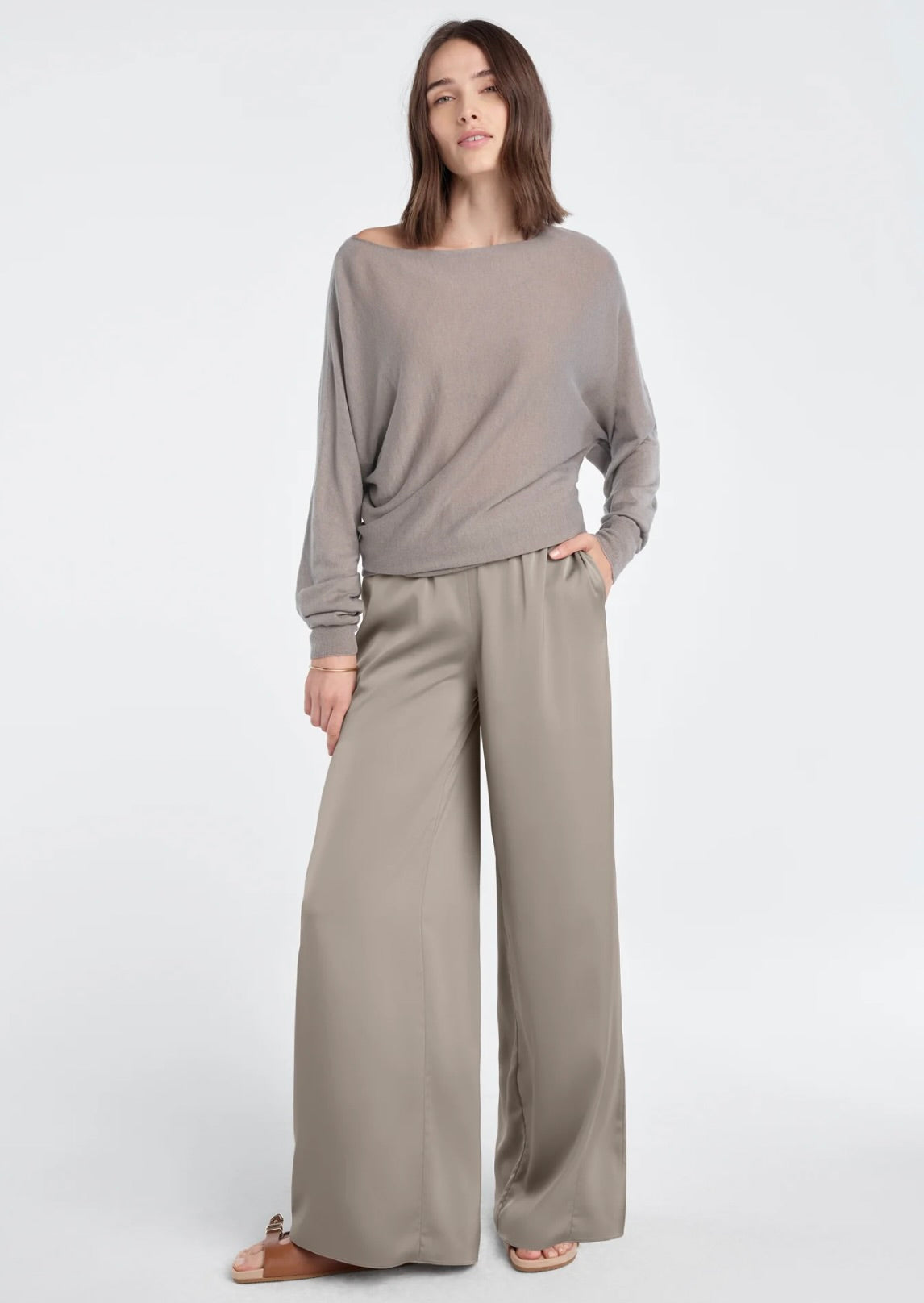 Favorite Daughter The Everything Pant in Soft Taupe by Sierra Deene