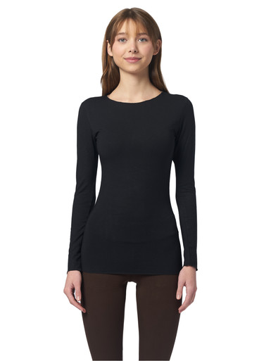 Crew Neck Long Sleeve Layering Top by A to Z Tees