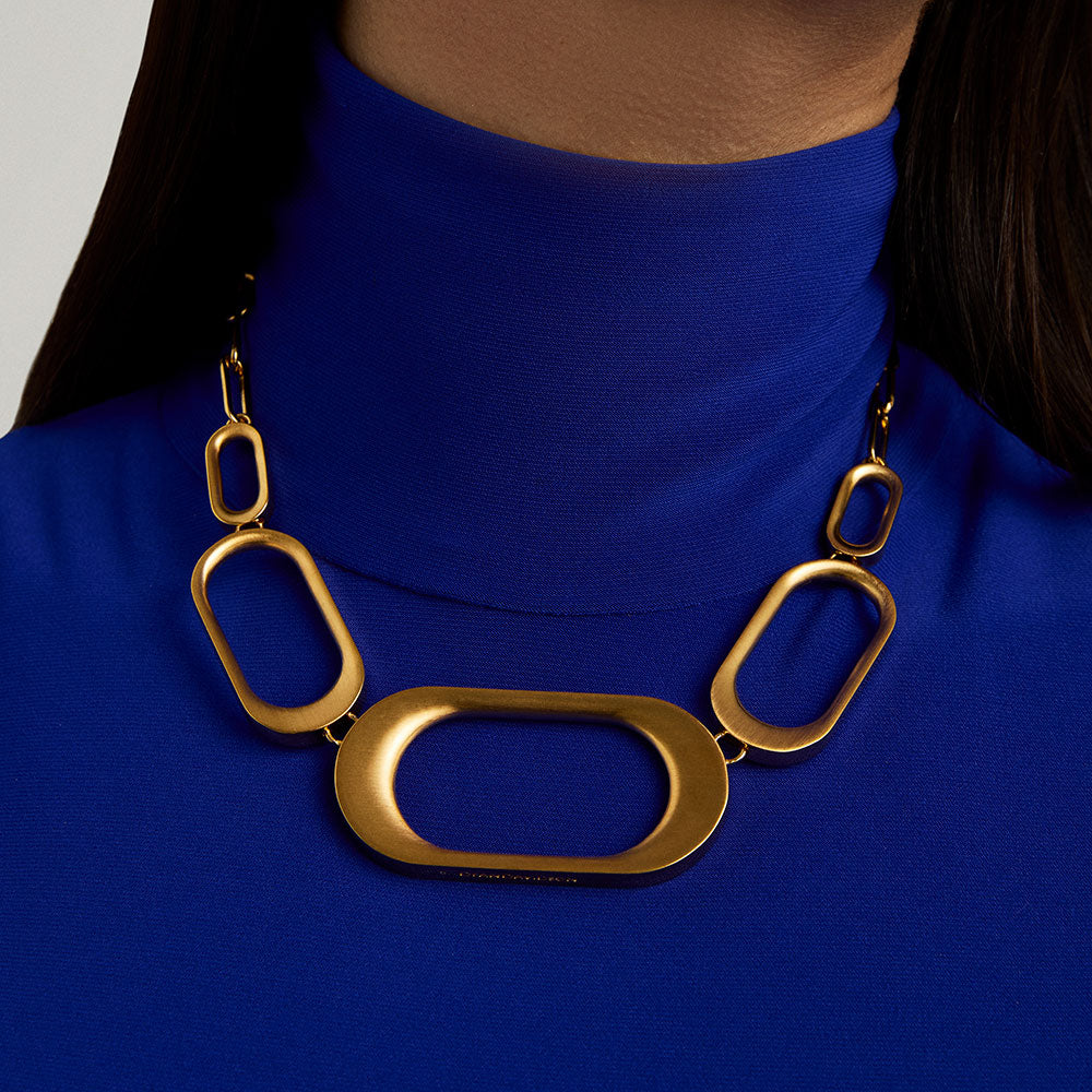 Bleecker Statement Collar Necklace in Gold by Sierra Deene